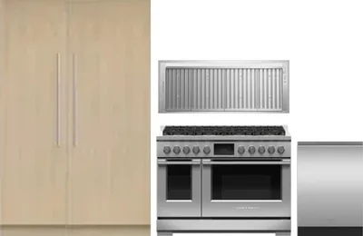 5 Piece Package Includes Refrigerator, Freezer, Range, Hood And Dishwasher